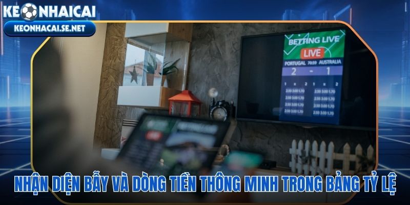 Tín hiệu dòng tiền thông minh và kèo bẫy trên bảng tỷ lệ bóng đá kèo nhà cái